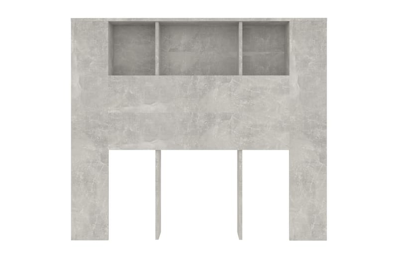 beBasic Sänggavel med förvaring betonggrå 120x18,5x104,5 cm - Grey - Sänggavlar & huvudgavlar