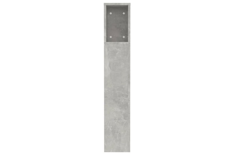 beBasic Sänggavel med förvaring betonggrå 120x18,5x104,5 cm - Grey - Möbler - Säng - Sängtillbehör & sänggavel - Sänggavlar & huvudgavlar