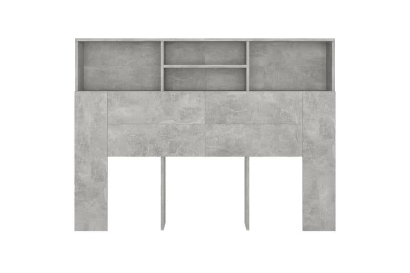 beBasic Sänggavel med förvaring betonggrå 140x19x103,5 cm - Grey - Möbler - Säng - Sängtillbehör & sänggavel - Sänggavlar & huvudgavlar