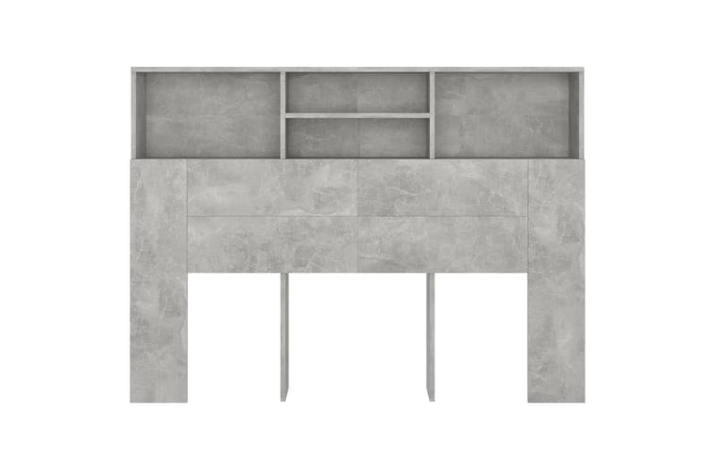 beBasic Sänggavel med förvaring betonggrå 140x19x103,5 cm - Grey - Sänggavlar & huvudgavlar