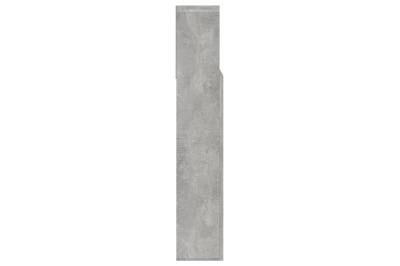 beBasic Sänggavel med förvaring betonggrå 140x19x103,5 cm - Grey - Möbler - Säng - Sängtillbehör & sänggavel - Sänggavlar & huvudgavlar