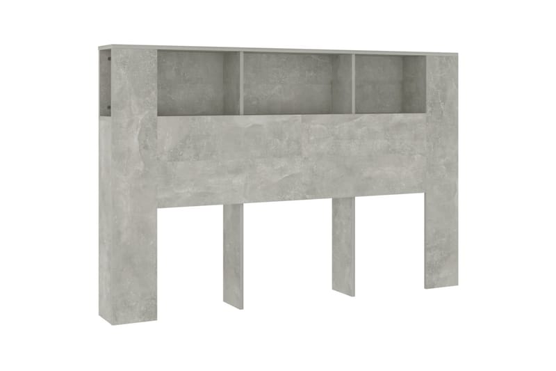 beBasic Sänggavel med förvaring betonggrå 160x18,5x104,5 cm - Grey - Sänggavlar & huvudgavlar