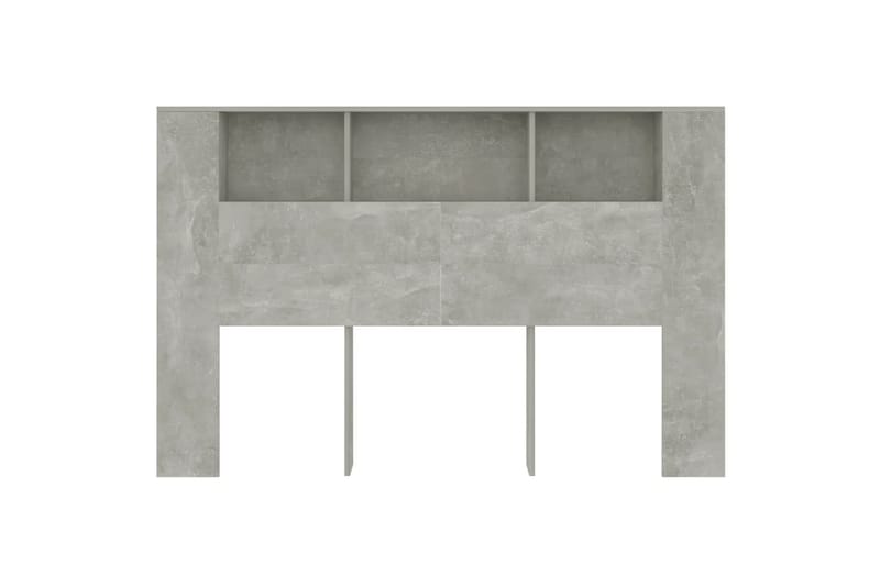 beBasic Sänggavel med förvaring betonggrå 160x18,5x104,5 cm - Grey - Möbler - Säng - Sängtillbehör & sänggavel - Sänggavlar & huvudgavlar