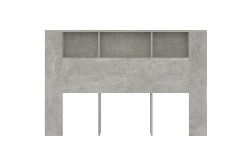beBasic Sänggavel med förvaring betonggrå 160x18,5x104,5 cm - Grey - Sänggavlar & huvudgavlar