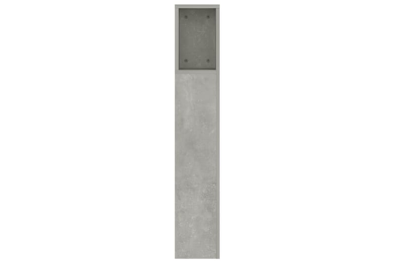 beBasic Sänggavel med förvaring betonggrå 160x18,5x104,5 cm - Grey - Möbler - Säng - Sängtillbehör & sänggavel - Sänggavlar & huvudgavlar