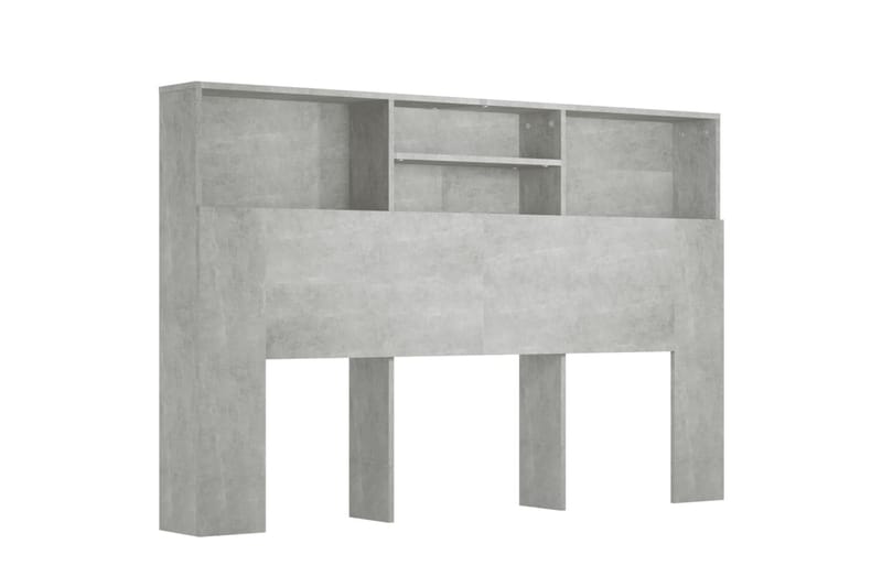 beBasic Sänggavel med förvaring betonggrå 160x19x103,5 cm - Grey - Sänggavlar & huvudgavlar