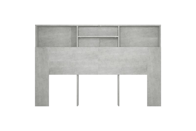 beBasic Sänggavel med förvaring betonggrå 160x19x103,5 cm - Grey - Möbler - Säng - Sängtillbehör & sänggavel - Sänggavlar & huvudgavlar