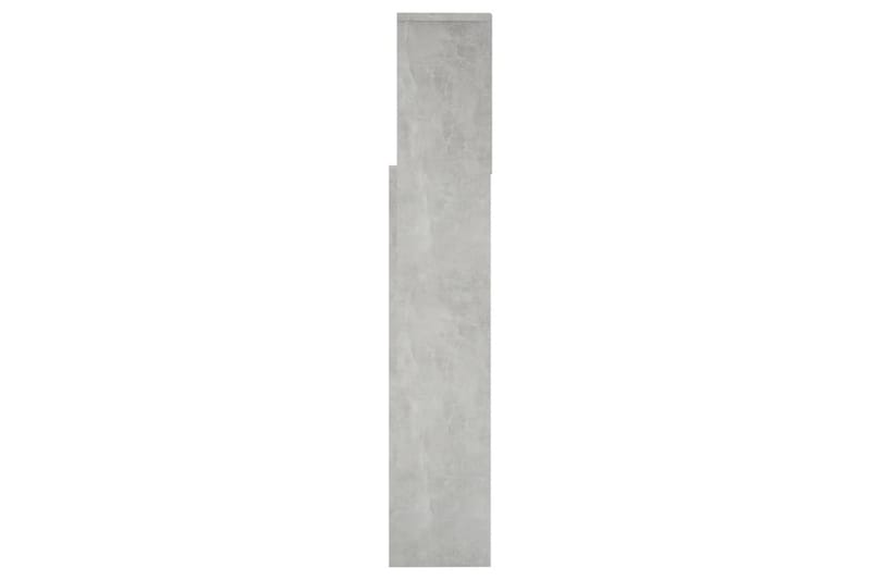 beBasic Sänggavel med förvaring betonggrå 160x19x103,5 cm - Grey - Möbler - Säng - Sängtillbehör & sänggavel - Sänggavlar & huvudgavlar