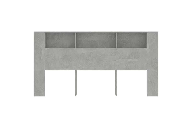 beBasic Sänggavel med förvaring betonggrå 200x18,5x104,5 cm - Grey - Möbler - Säng - Sängtillbehör & sänggavel - Sänggavlar & huvudgavlar