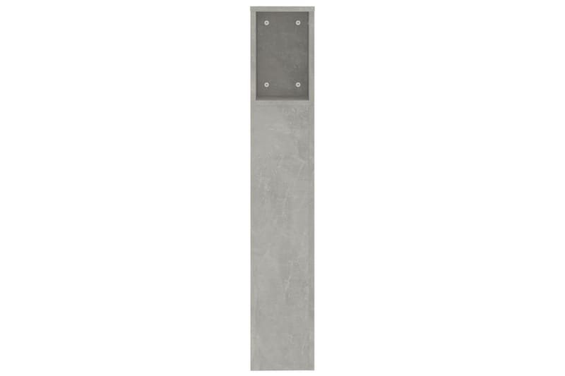 beBasic Sänggavel med förvaring betonggrå 200x18,5x104,5 cm - Grey - Möbler - Säng - Sängtillbehör & sänggavel - Sänggavlar & huvudgavlar