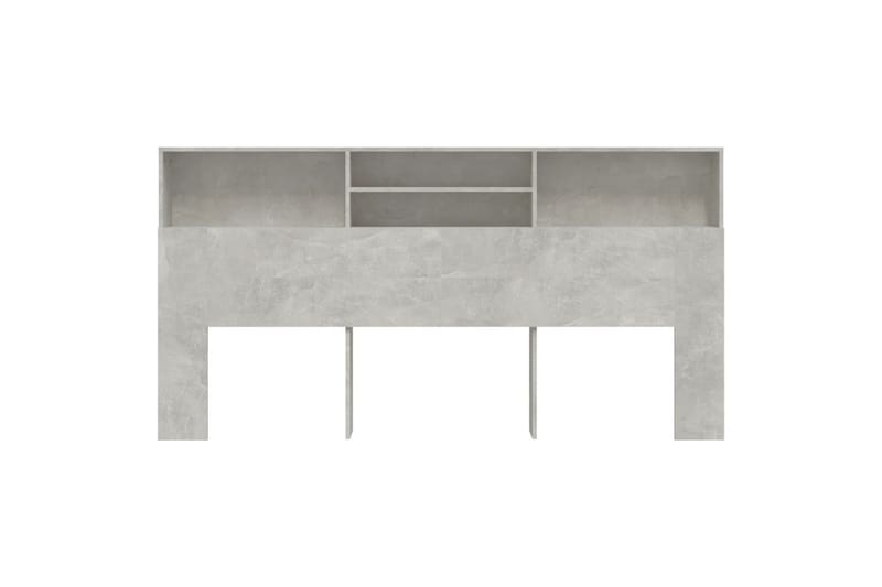 beBasic Sänggavel med förvaring betonggrå 200x19x103,5 cm - Grey - Sänggavlar & huvudgavlar