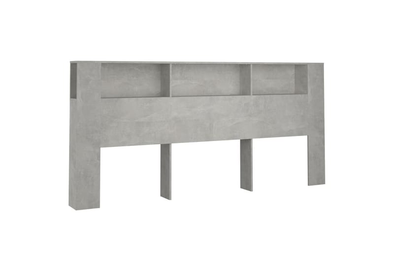 beBasic Sänggavel med förvaring betonggrå 220x18,5x104,5 cm - Grey - Sänggavlar & huvudgavlar