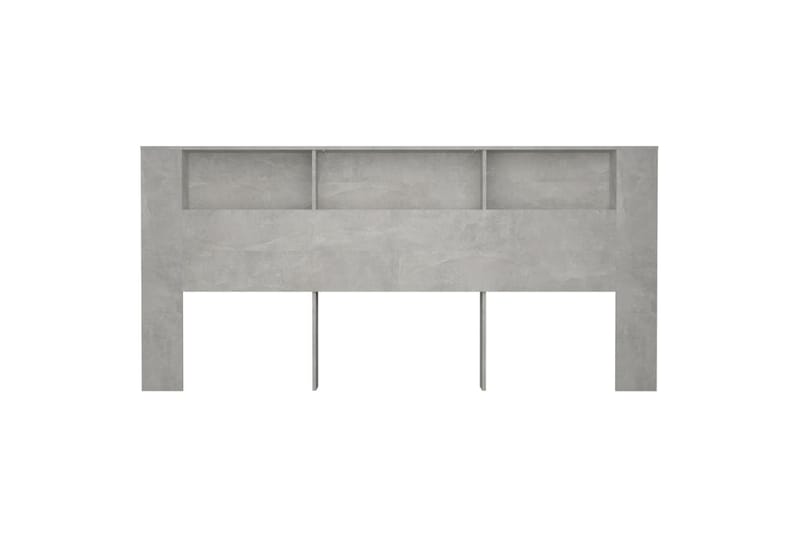 beBasic Sänggavel med förvaring betonggrå 220x18,5x104,5 cm - Grey - Möbler - Säng - Sängtillbehör & sänggavel - Sänggavlar & huvudgavlar