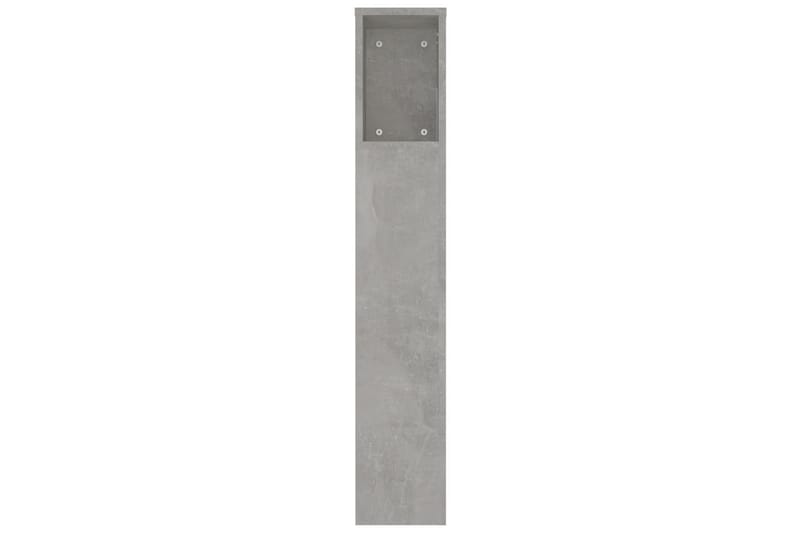 beBasic Sänggavel med förvaring betonggrå 220x18,5x104,5 cm - Grey - Möbler - Säng - Sängtillbehör & sänggavel - Sänggavlar & huvudgavlar