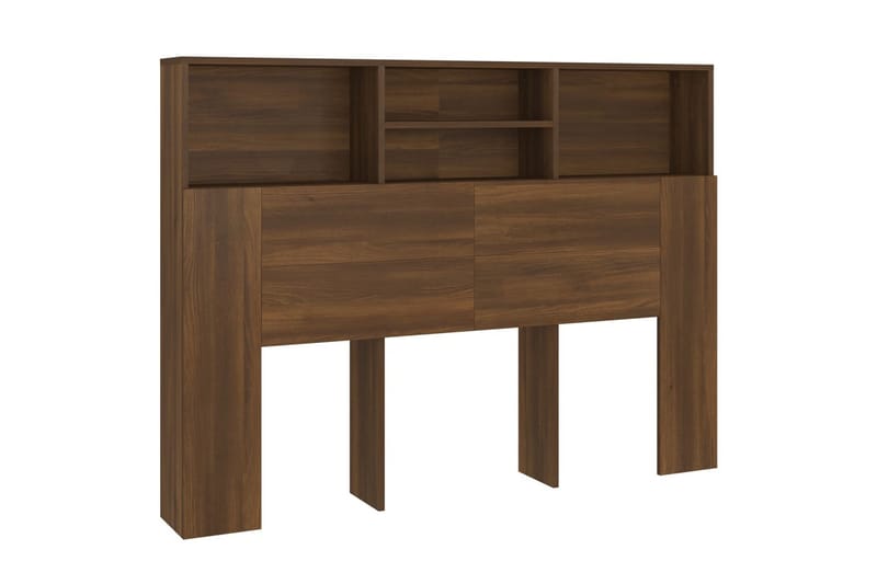 beBasic Sänggavel med förvaring brun ek 140x19x103,5 cm - Brown - Möbler - Säng - Sängtillbehör & sänggavel - Sänggavlar & huvudgavlar