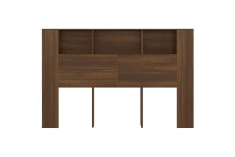 beBasic Sänggavel med förvaring brun ek 160x18,5x104,5 cm - Brown - Möbler - Säng - Sängtillbehör & sänggavel - Sänggavlar & huvudgavlar
