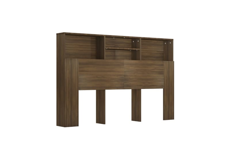 beBasic Sänggavel med förvaring brun ek 160x19x103,5 cm - Brown - Möbler - Säng - Sängtillbehör & sänggavel - Sänggavlar & huvudgavlar