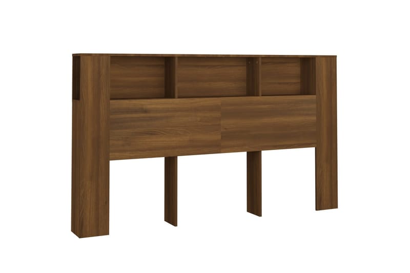 beBasic Sänggavel med förvaring brun ek 180x18,5x104,5 cm - Brown - Möbler - Säng - Sängtillbehör & sänggavel - Sänggavlar & huvudgavlar