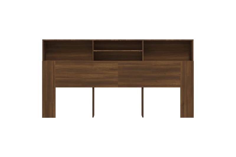 beBasic Sänggavel med förvaring brun ek 200x19x103,5 cm - Brown - Möbler - Säng - Sängtillbehör & sänggavel - Sänggavlar & huvudgavlar