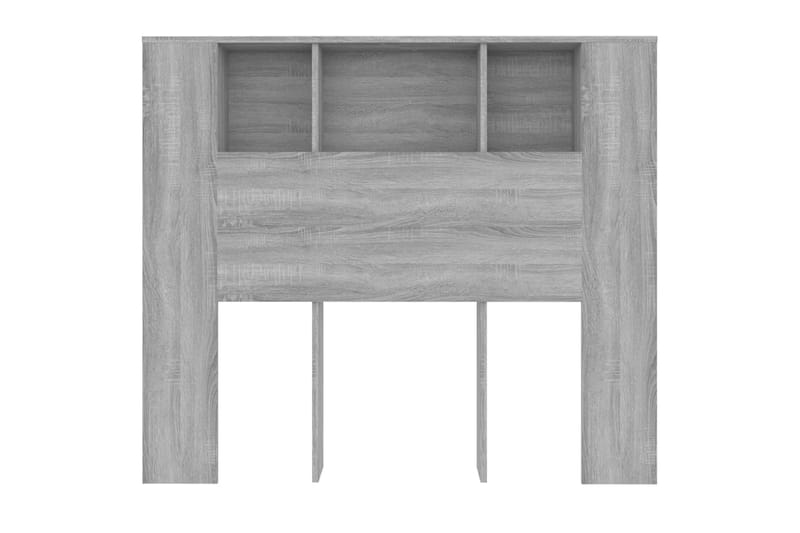 beBasic Sänggavel med förvaring grå sonoma 120x18,5x104,5 cm - Grey - Möbler - Säng - Sängtillbehör & sänggavel - Sänggavlar & huvudgavlar