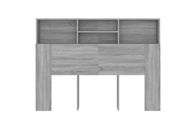 beBasic Sänggavel med förvaring grå sonoma 140x19x103,5 cm - Grey - Möbler - Säng - Sängtillbehör & sänggavel - Sänggavlar & huvudgavlar