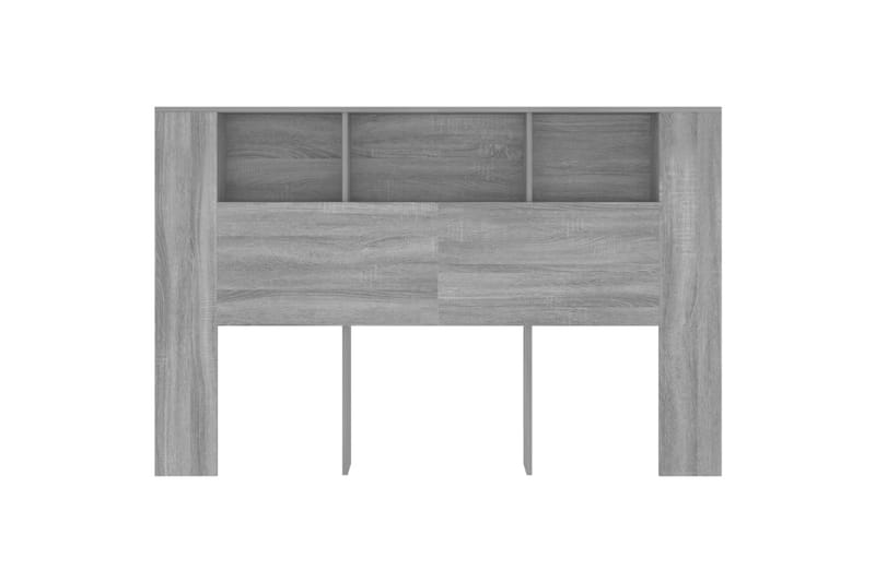 beBasic Sänggavel med förvaring grå sonoma 160x18,5x104,5 cm - Grey - Möbler - Säng - Sängtillbehör & sänggavel - Sänggavlar & huvudgavlar