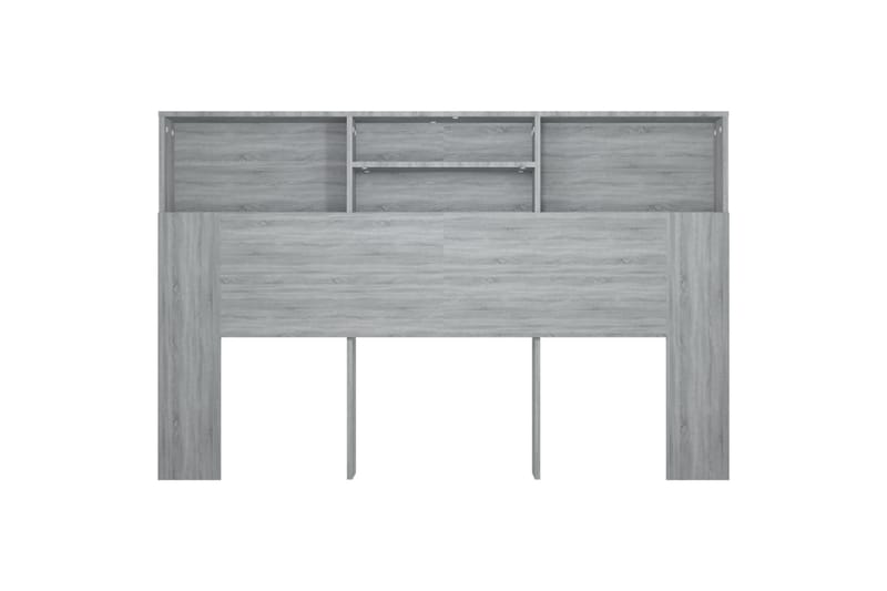 beBasic Sänggavel med förvaring grå sonoma 160x19x103,5 cm - Grey - Sänggavlar & huvudgavlar