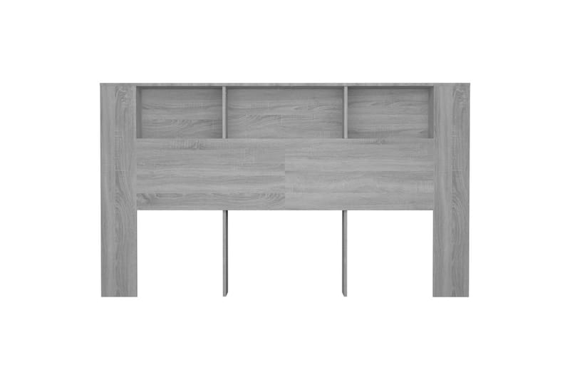 beBasic Sänggavel med förvaring grå sonoma 180x18,5x104,5 cm - Grey - Sänggavlar & huvudgavlar