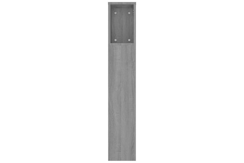beBasic Sänggavel med förvaring grå sonoma 180x18,5x104,5 cm - Grey - Möbler - Säng - Sängtillbehör & sänggavel - Sänggavlar & huvudgavlar