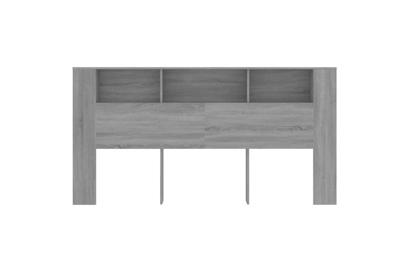 beBasic Sänggavel med förvaring grå sonoma 200x18,5x104,5 cm - Grey - Sänggavlar & huvudgavlar