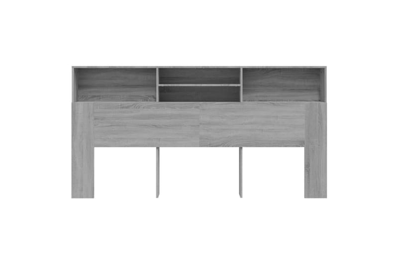 beBasic Sänggavel med förvaring grå sonoma 200x19x103,5 cm - Grey - Möbler - Säng - Sängtillbehör & sänggavel - Sänggavlar & huvudgavlar