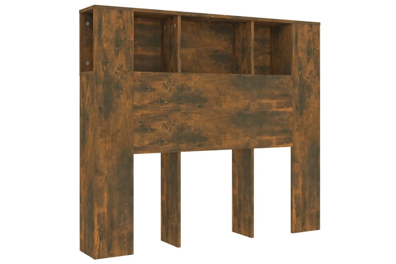 beBasic Sänggavel med förvaring rökfärgad ek 120x18,5x104,5 cm - Brown - Möbler - Säng - Sängtillbehör & sänggavel - Sänggavlar & huvudgavlar