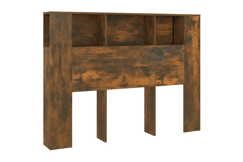 beBasic Sänggavel med förvaring rökfärgad ek 140x18,5x104,5 cm - Brown - Möbler - Säng - Sängtillbehör & sänggavel - Sänggavlar & huvudgavlar