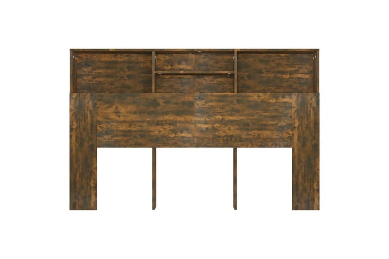 beBasic Sänggavel med förvaring rökfärgad ek 160x19x103,5 cm - Brown - Möbler - Säng - Sängtillbehör & sänggavel - Sänggavlar & huvudgavlar