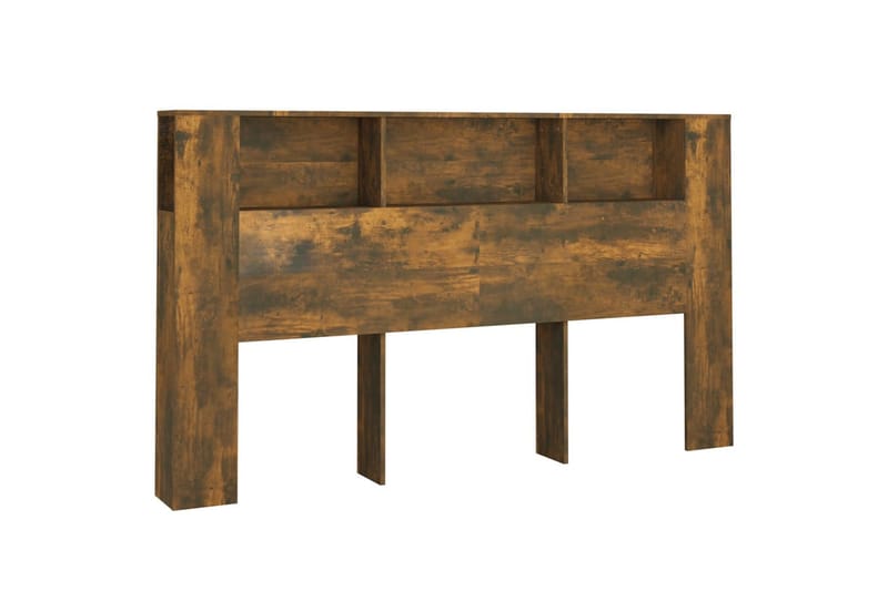 beBasic Sänggavel med förvaring rökfärgad ek 180x18,5x104,5 cm - Brown - Möbler - Säng - Sängtillbehör & sänggavel - Sänggavlar & huvudgavlar