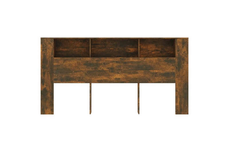 beBasic Sänggavel med förvaring rökfärgad ek 200x18,5x104,5 cm - Brown - Möbler - Säng - Sängtillbehör & sänggavel - Sänggavlar & huvudgavlar