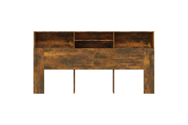 beBasic Sänggavel med förvaring rökfärgad ek 200x19x103,5 cm - Brown - Möbler - Säng - Sängtillbehör & sänggavel - Sänggavlar & huvudgavlar