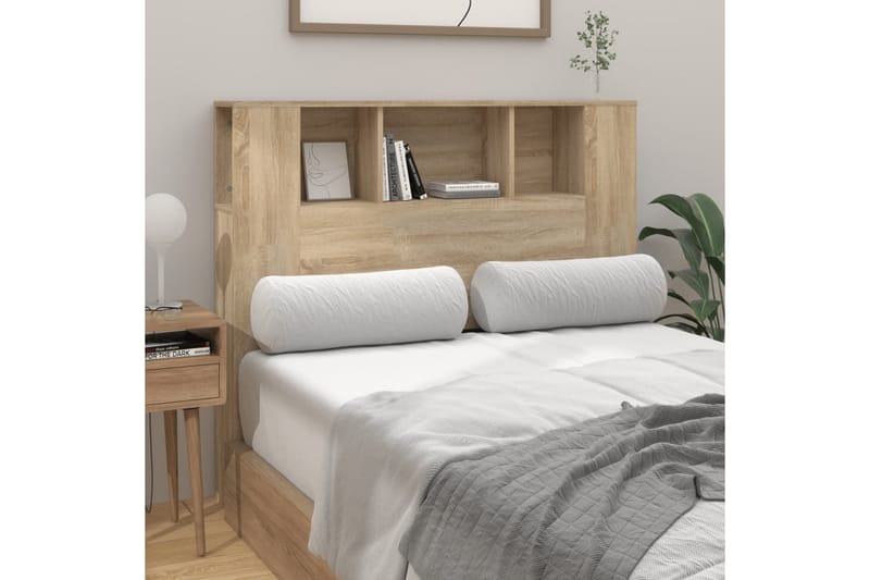 beBasic Sänggavel med förvaring sonoma-ek 120x18,5x104,5 cm - Brown - Möbler - Säng - Sängtillbehör & sänggavel - Sänggavlar & huvudgavlar