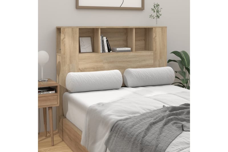 beBasic Sänggavel med förvaring sonoma-ek 120x18,5x104,5 cm - Brown - Sänggavlar & huvudgavlar