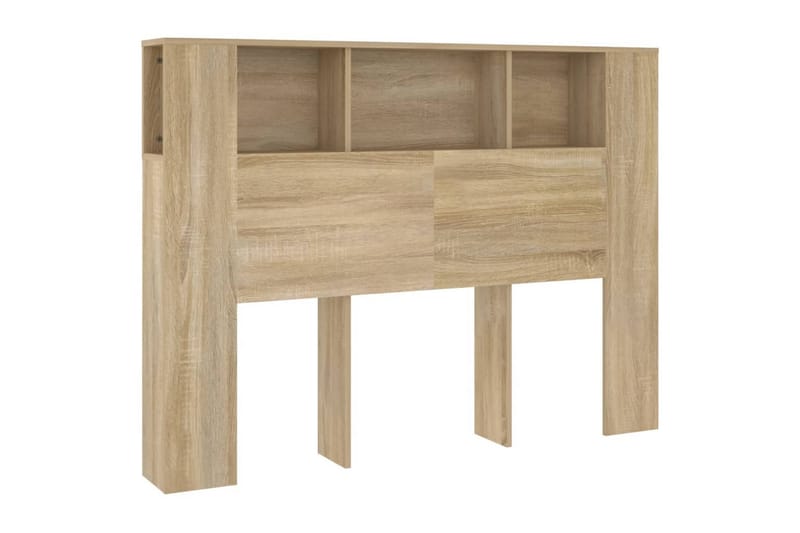 beBasic Sänggavel med förvaring sonoma-ek 140x18,5x104,5 cm - Brown - Möbler - Säng - Sängtillbehör & sänggavel - Sänggavlar & huvudgavlar
