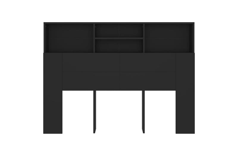 beBasic Sänggavel med förvaring svart 140x19x103,5 cm - Black - Sänggavlar & huvudgavlar