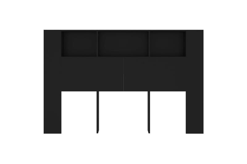 beBasic Sänggavel med förvaring svart 160x18,5x104,5 cm - Black - Möbler - Säng - Sängtillbehör & sänggavel - Sänggavlar & huvudgavlar