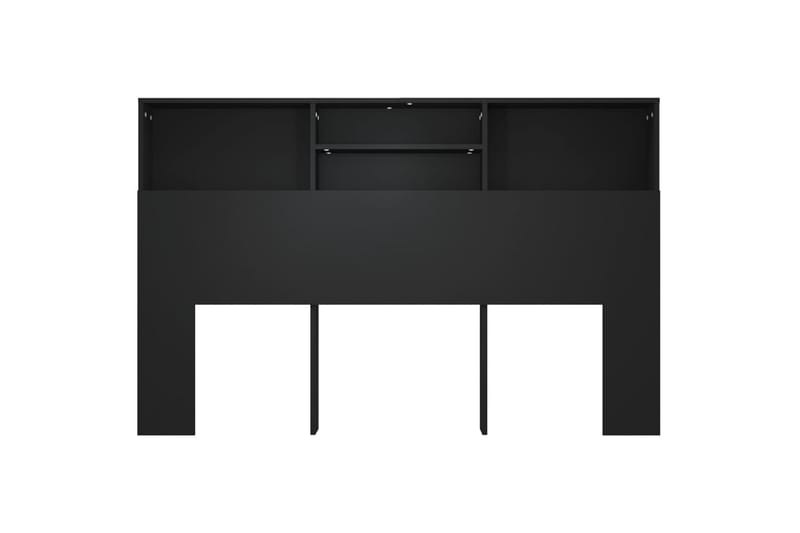 beBasic Sänggavel med förvaring svart 160x19x103,5 cm - Black - Möbler - Säng - Sängtillbehör & sänggavel - Sänggavlar & huvudgavlar