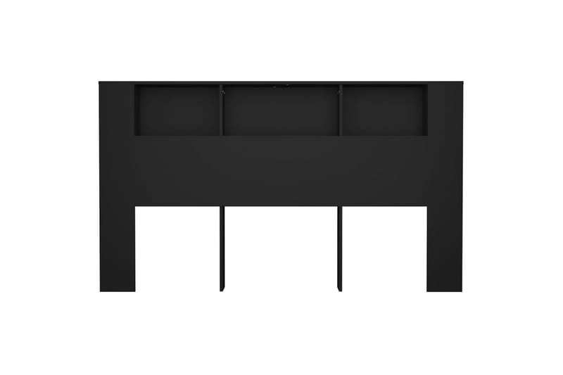 beBasic Sänggavel med förvaring svart 180x18,5x104,5 cm - Black - Sänggavlar & huvudgavlar