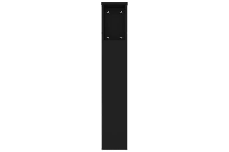 beBasic Sänggavel med förvaring svart 180x18,5x104,5 cm - Black - Möbler - Säng - Sängtillbehör & sänggavel - Sänggavlar & huvudgavlar