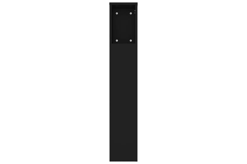 beBasic Sänggavel med förvaring svart 180x18,5x104,5 cm - Black - Sänggavlar & huvudgavlar