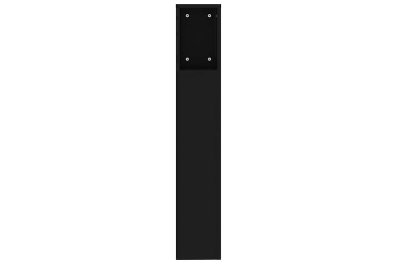 beBasic Sänggavel med förvaring svart 200x18,5x104,5 cm - Black - Möbler - Säng - Sängtillbehör & sänggavel - Sänggavlar & huvudgavlar