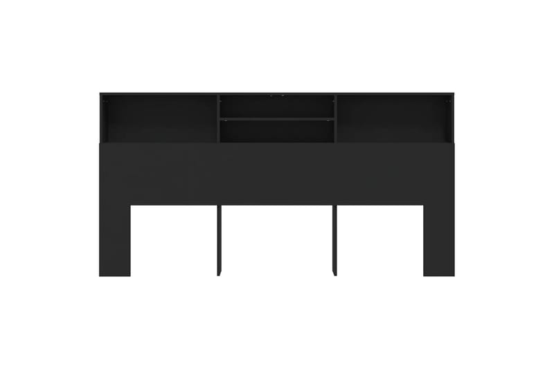 beBasic Sänggavel med förvaring svart 200x19x103,5 cm - Black - Möbler - Säng - Sängtillbehör & sänggavel - Sänggavlar & huvudgavlar