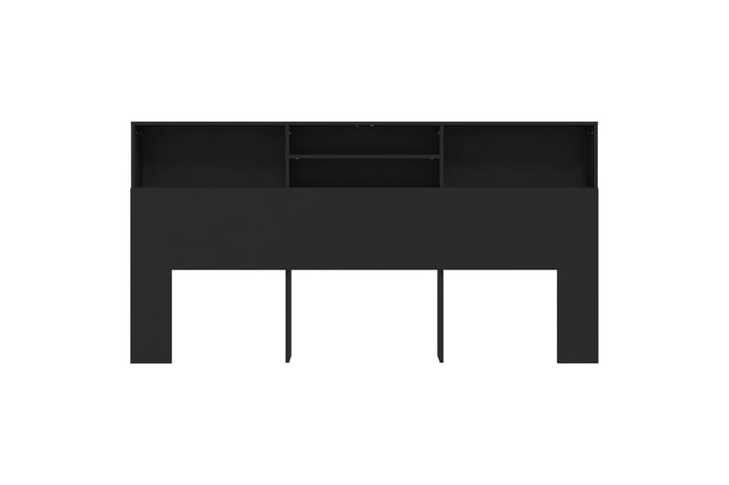 beBasic Sänggavel med förvaring svart 200x19x103,5 cm - Black - Sänggavlar & huvudgavlar