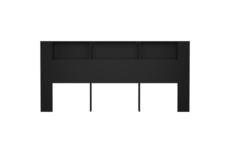 beBasic Sänggavel med förvaring svart 220x18,5x104,5 cm - Black - Möbler - Säng - Sängtillbehör & sänggavel - Sänggavlar & huvudgavlar